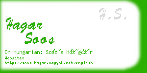 hagar soos business card